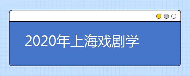 2020年上海戏剧学院美术类专业考试内容