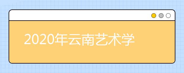 2020年云南艺术学院美术设计类专业考试内容