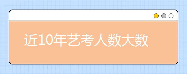 近10年艺考人数大数据，艺考真的越来越难了