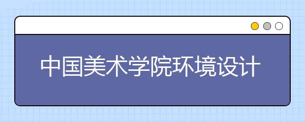中国美术学院环境设计专业录取线是多少？