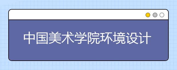 中国美术学院环境设计专业录取线是多少？