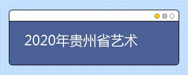 2020年贵州省艺术类专业考试招生工作实施办法