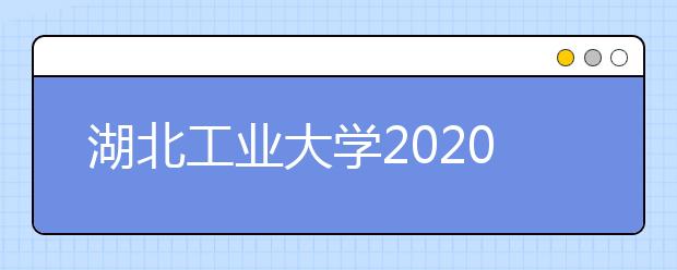 湖北工业大学2020年美术类专业招生简章