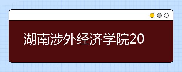 湖南涉外经济学院2020年江西省艺术类特殊专业招生简章