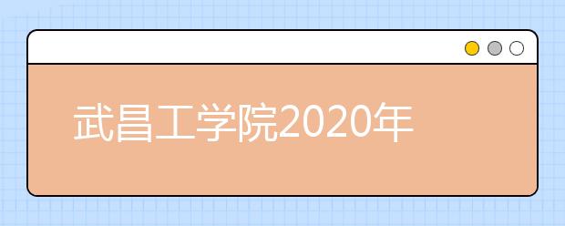 武昌工学院2020年山东省艺术类摄影专业校考招生简章