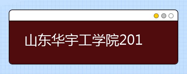 山东华宇工学院2019年招生章程（含美术类）