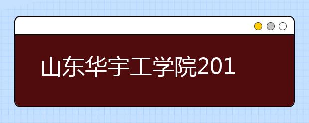 山东华宇工学院2019年招生章程（含美术类）