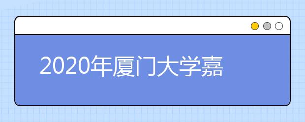 2020年厦门大学嘉庚学院艺术类本科专业拟招生计划