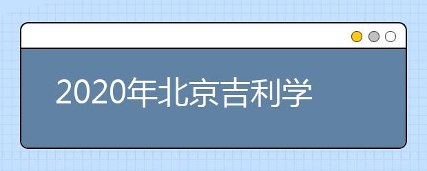 2020年北京吉利学院艺术类招生专业目录