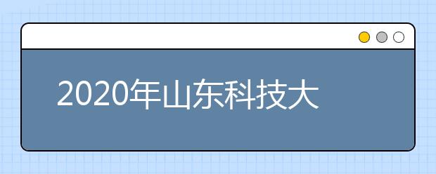 2020年山东科技大学艺术类本科专业拟招生计划