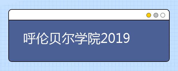 呼伦贝尔学院2019年内蒙古艺术类本科招生计划