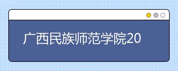 广西民族师范学院2019年艺术类专业招生计划