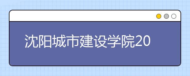 沈阳城市建设学院2019年艺术类分省招生计划