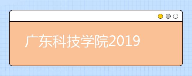 广东科技学院2019年艺术类招生计划