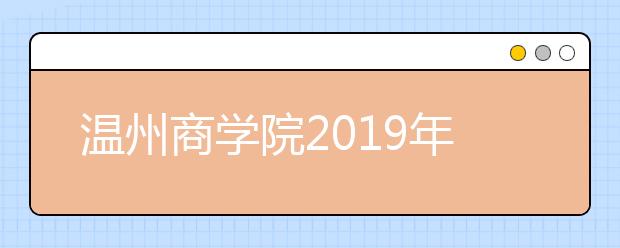 温州商学院2019年美术类分省招生计划