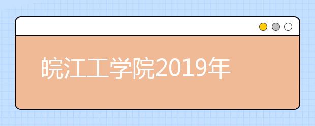 皖江工学院2019年美术类分省招生计划
