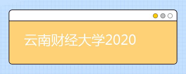 云南财经大学2020年艺术类录取规则