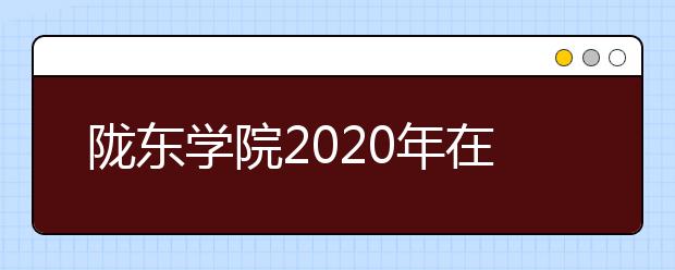 陇东学院2020年在福建艺术类校考招生安排