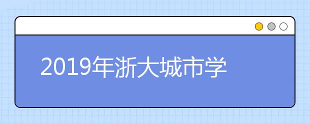 2019年浙大城市学院浙江省美术类本科专业录取线