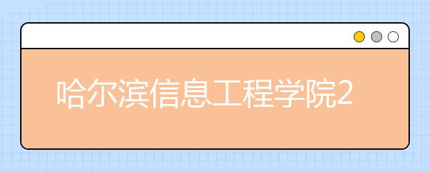哈尔滨信息工程学院2018年美术类专业录取线
