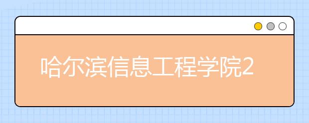 哈尔滨信息工程学院2018年美术类专业录取线