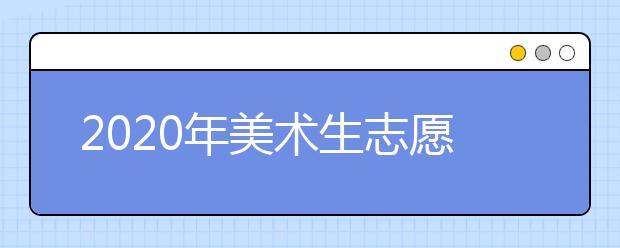 2020年美术生志愿填报技巧！