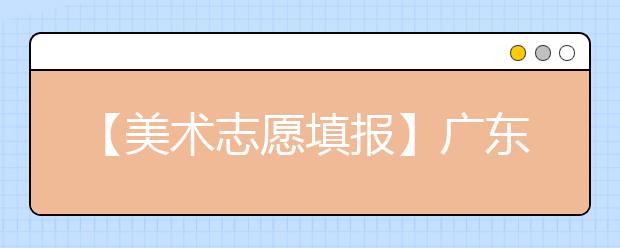 【美术志愿填报】广东联考220分文化课460可报考的院校