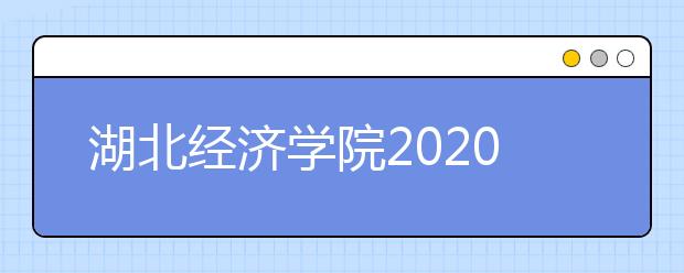 湖北经济学院2020年美术类专业招生简章