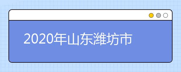 2020年山东潍坊市艺术类专业校考调整情况汇总表