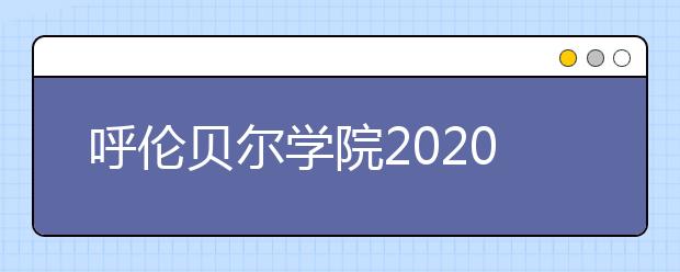 呼伦贝尔学院2020年承认各省美术统考成绩