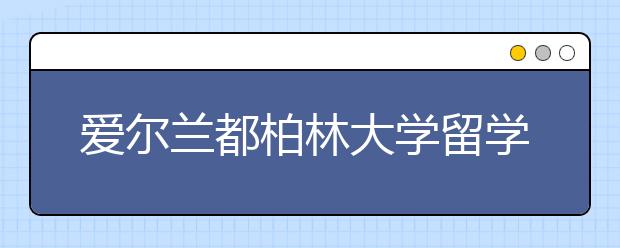 爱尔兰都柏林大学留学一年学费