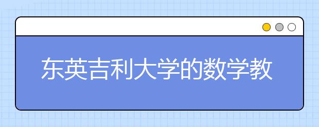 东英吉利大学的数学教育专业怎么样？