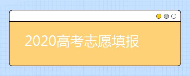 2020高考志愿填报能填几个学校和专业