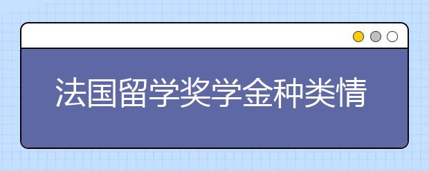 法国留学奖学金种类情况介绍