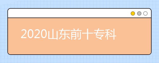 2020山东前十专科学校排名