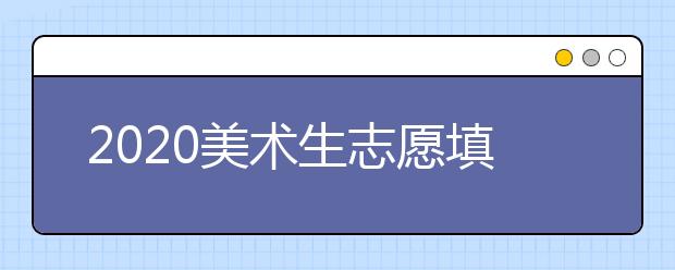 2020美术生志愿填报如何才能顺利被录取?​