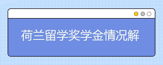 荷兰留学奖学金情况解读