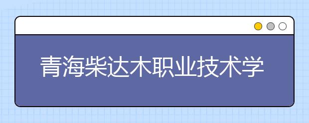 青海柴达木职业技术学院招生章程