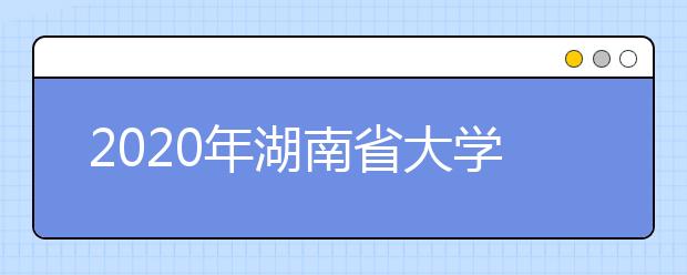 2020年湖南省大学社会科学排行榜