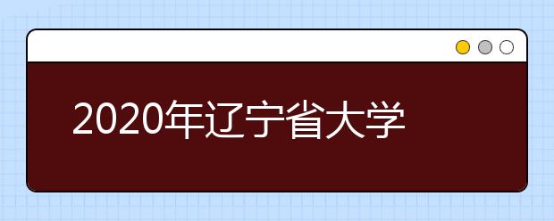 2020年辽宁省大学自然科学排行榜
