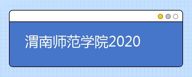 渭南师范学院2020年艺术类专业招生章程(含艺术类)