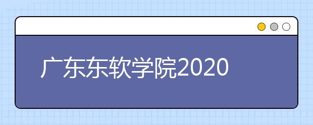 广东东软学院2020年夏季普通高考招生章程（含美术类）