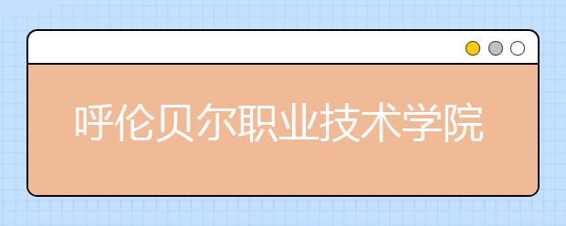 呼伦贝尔职业技术学院2020年高职单独考试招生简章