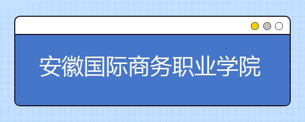 安徽国际商务职业学院2020年安徽省高职分专业招生计划