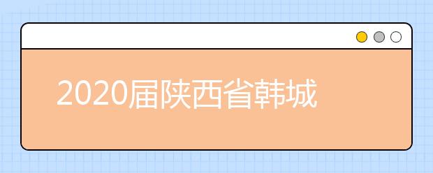 2020届陕西省韩城高三语文高考模拟试题