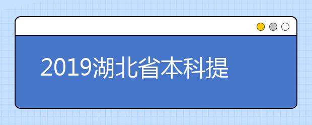 2019湖北省本科提前批文理类、艺术本科（一）和体育本科征集志愿公告