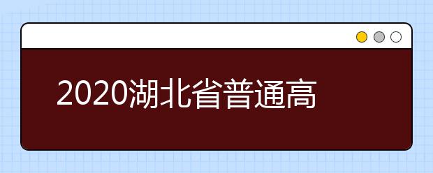 2020湖北省普通高等学校招生考试报名须知