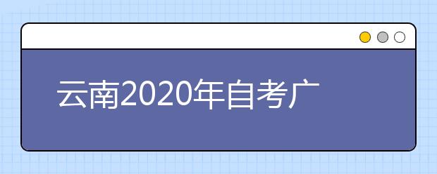云南2020年自考广告设计与制作（专科）专业计划