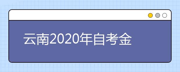 云南2020年自考金融学（专升本）专业计划