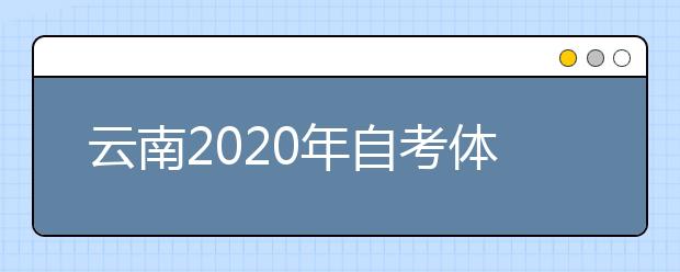 云南2020年自考体育教育（专升本）专业计划